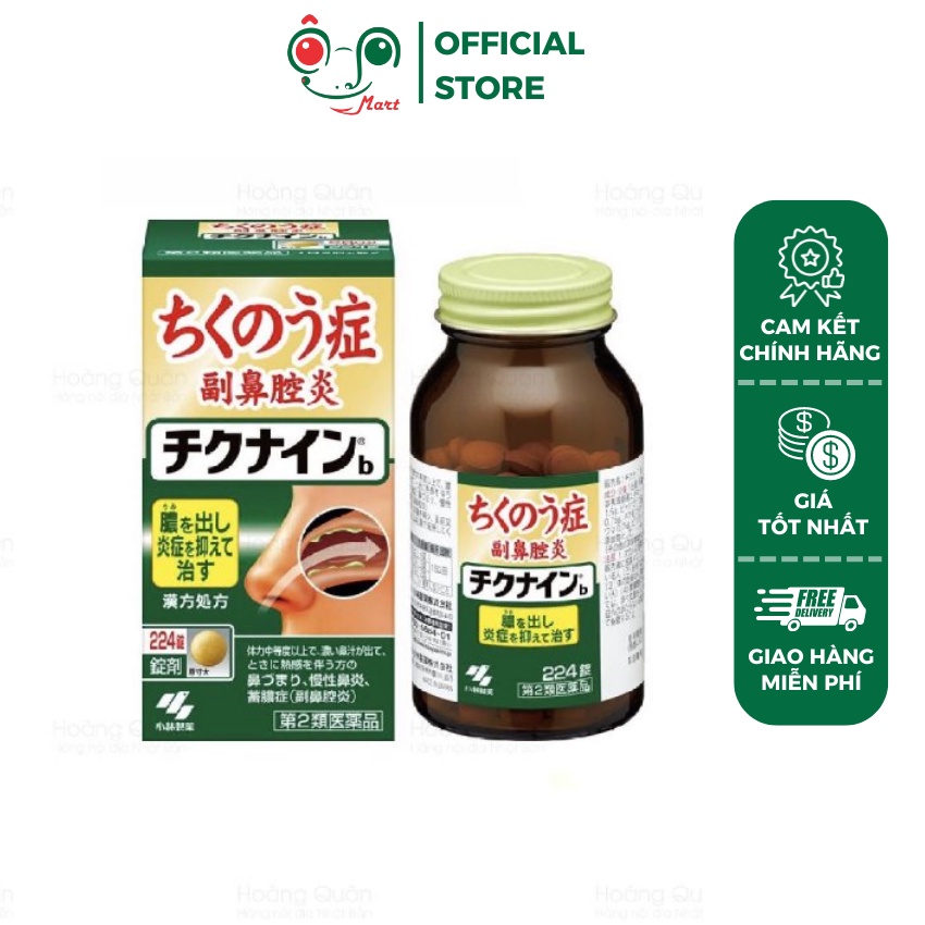 Viên Uống Hỗ Trợ Xoang Kobayashi Chikunain 224 Viên
