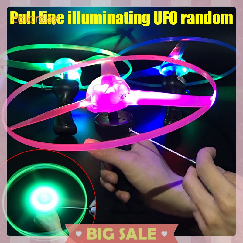 Đồ chơi đĩa bay UFO có đèn phát sáng nhiều màu vui nhộn cho trẻ em