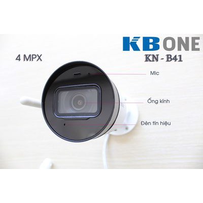 [Mã ELHAMS5 giảm 6% đơn 300K] CAMERA WIFI NGOÀI TRỜI KBONE KN-B41 4MP CHUẨN NÉN H.265 - BẢO HÀNH CHÍNH HÃNG 2 NĂM