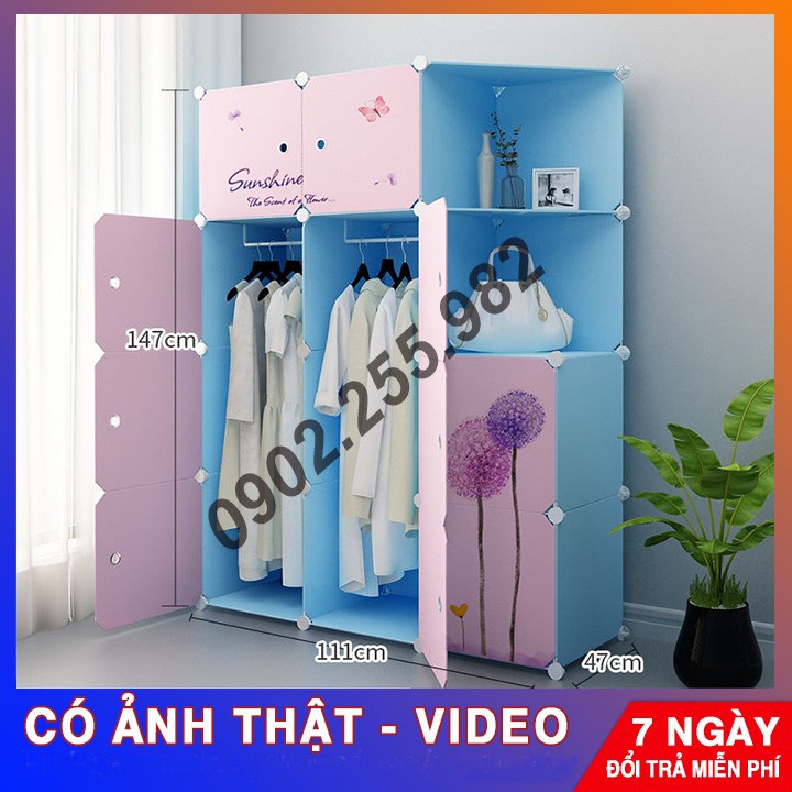 [THANH LÝ ] - TỦ NHỰA LẮP GHÉP ĐA NĂNG THÔNG MINH 12 Ô (2 KỆ GÓC)  TẶNG KÈM MÓC CÀI SƯỜN 20K  SIZE TO