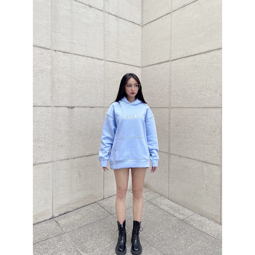 Áo Hoodie Circle - Vải Nhập Dày Nặng - Hàng Cao Cấp - Trước Thêu Sau In Nổi