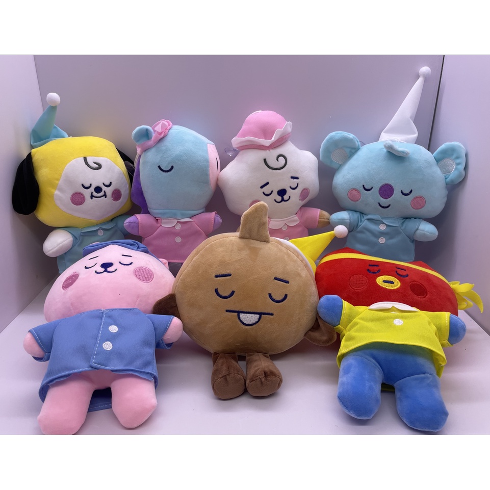 Gối ôm Gấu bông cho bé chó bông cosplay vải dãn 4 chiều cao cấp 2022 New KPOP BTS BT21 Cartoon plush soft stuffed Collection toys Children Christmas gift CHIMMY COOKY KOYA MANG RJ SHOOKY TATA