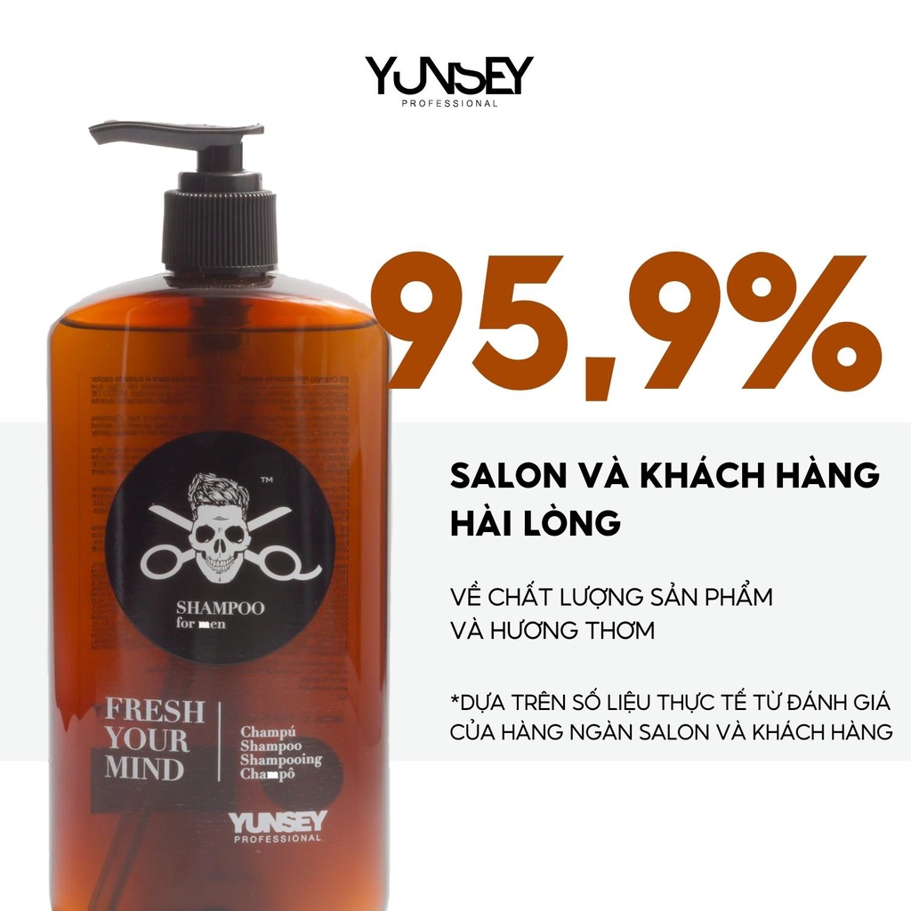 Dầu Gội Làm Sạch Tóc Và Dưỡng Tóc Dành Cho Nam Yunsey Shampoo For Men 380Ml