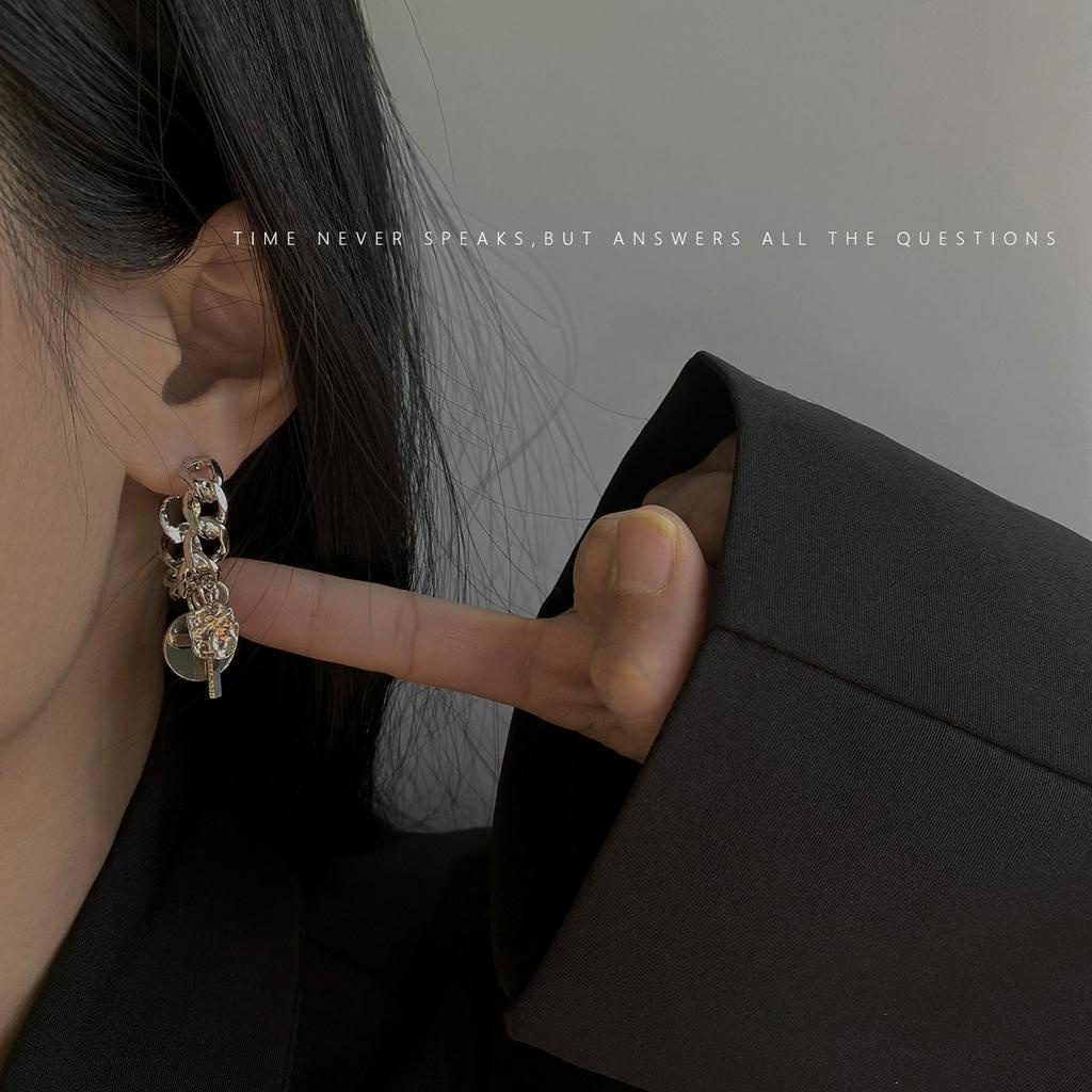 Bông Tai Mặt Hình Tròn Phong Cách Hiphop Thời Trang 22861