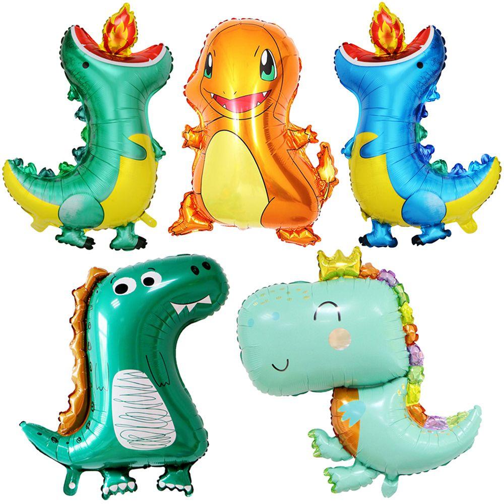 Bong Bóng Lá Nhôm Chủ Đề Khủng Long Đáng Yêu Trang Trí Nhà Cửa