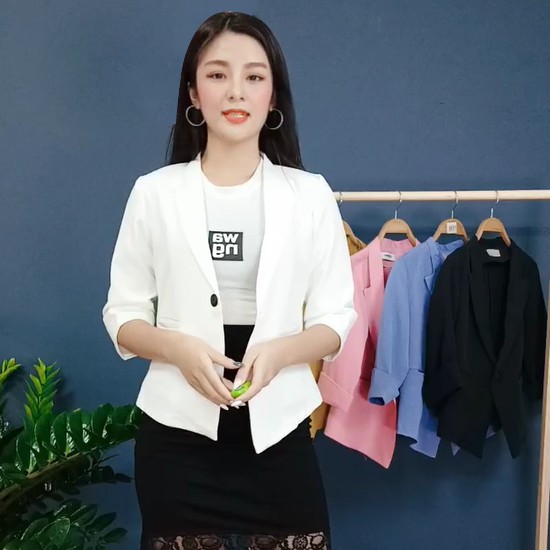 Áo vest nữ công sở tay lỡ chất tuytsi cao cấp - 5 màu: Đen Xanh Hồng Trắng Vàng - Thời Trang Nữ Hanlly Fashion - AO39 | BigBuy360 - bigbuy360.vn