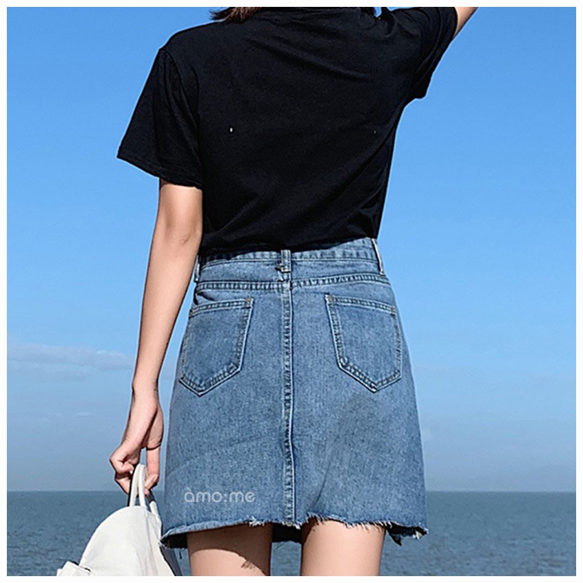 [ĐỒNG GIÁ 99K] Váy Jeans xẻ chất dày
