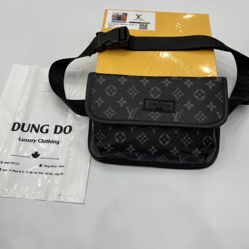 Túi đeo chéo Da hàng việt nam giá siêu tốt - Túi chéo nam da in hoa ô cực chất