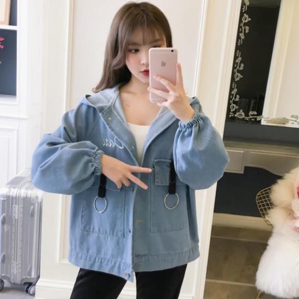 Áo Khoác Kaki Nữ Túi To Retro cực giản đơn phong cách duyên dáng việt