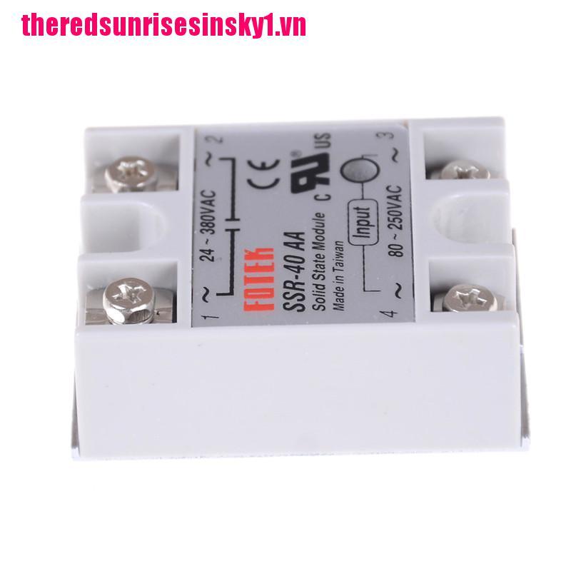 Rơ Le Trạng Thái Rắn Ssr-40Aa 40a Ac Relais 80-250v To 24-380vac Ac Ssr