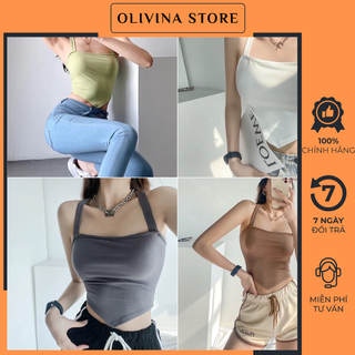 Áo bra nữ 2 dây bản to chéo lưng vạt yếm có đệm ngực
