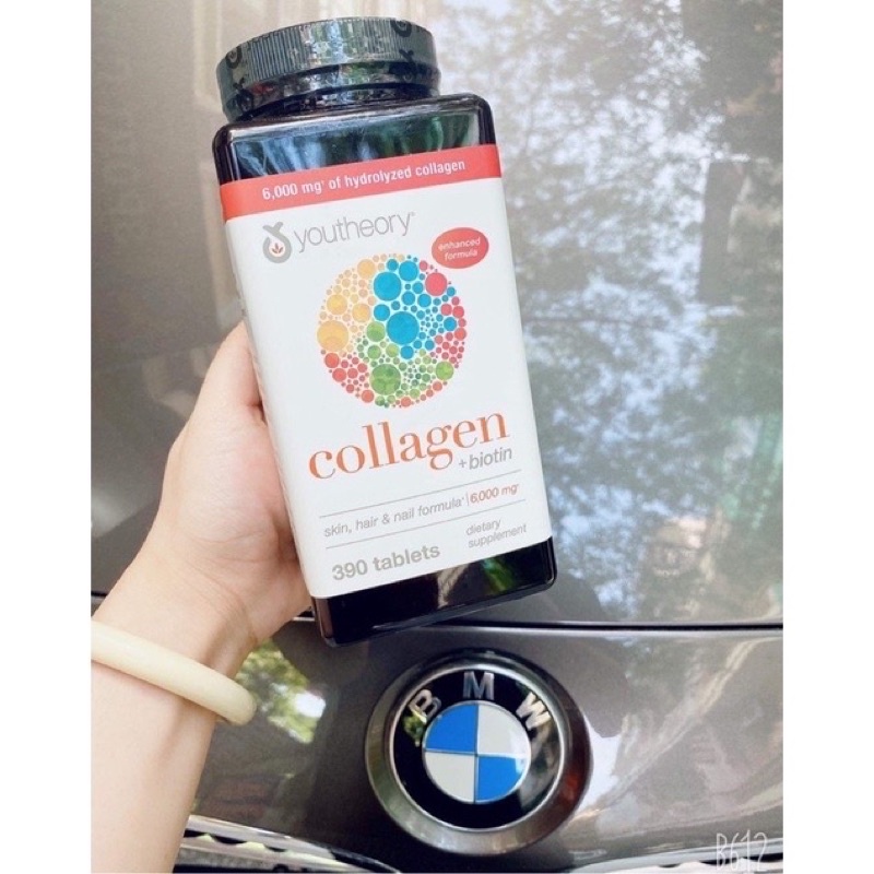 [HÀNG MỸ] Viên Uống Collagen Mỹ Youtheory +Biotin 390v
