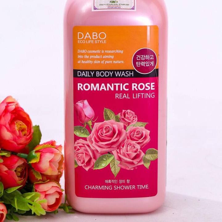 Sữa Tắm Trắng Mịn, Sạch Nhờn Hương Hoa Hồng Dabo Romantic Rose (750ml) - Hàn Quốc Chính Hãng