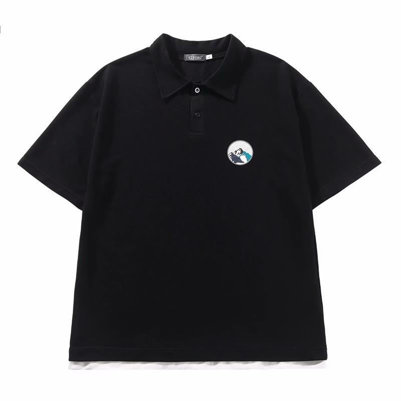 Áo Polo Nam Nữ Form Rộng Chất Thun Mềm Mát Phong Cách In Logo Ngọn Núi Hoho Hợp Thời Trang Bắt Kịp Xu Hướng TTQ0336