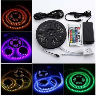 Bộ đèn LED dây dán 5050 phủ keo silicon đổi 7 màu V-L-D-RGB (RGB)+Nguồn+Điều khiển giá siêu tốt