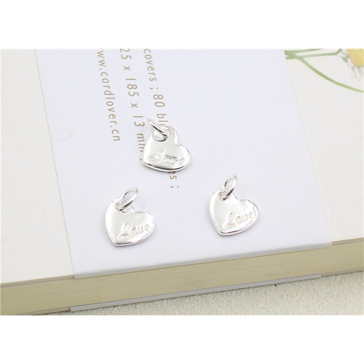 Charm bạc móc treo trái tim chữ love - Charm Bạc 925 - Mã CB259