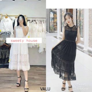 Ảnh thật - đầm maxi ren valu dress - đầm ren dự tiệc - váy cưới - hàng thiết kế