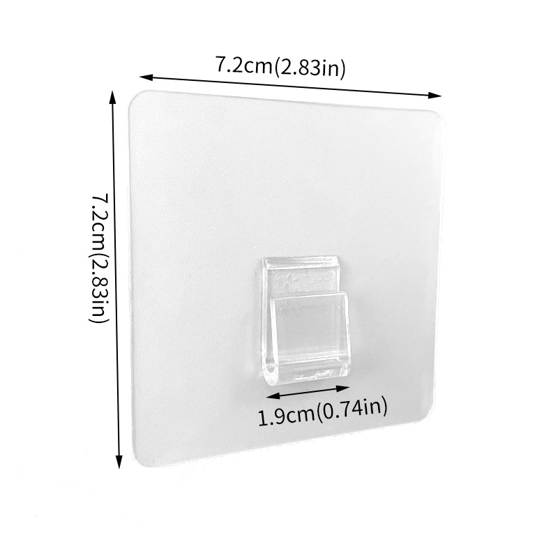 Móc dán tường Houseeker trong suốt siêu dính tiện dụng treo đồ dùng nhà tắm/ nhà bếp