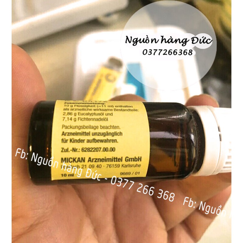 Tinh Dầu BABIX Đức chống (Nghẹt Mũi, Sổ Mũi, Ho, chống Cảm)10ml - Nguồn hàng Đức