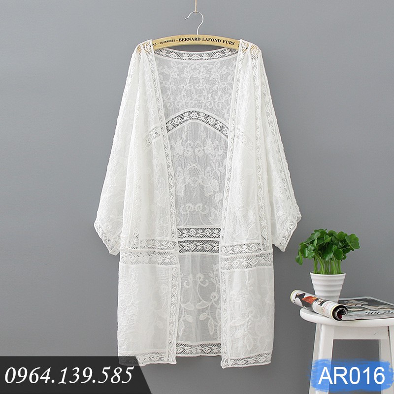 [ẢNH THẬT KHÁCH] - Áo ren kimono đi biển, áo lưới choàng ngoài cao cấp, dáng dài, chất ren dày dặn, mềm mại