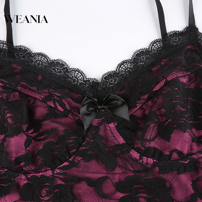 Đầm Ren Hoa Hai Lớp Hở Lưng Ôm Dáng Gợi Cảm Dành Cho Nữ