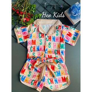 Đồ bộ pijama lụa satin cho bé gái