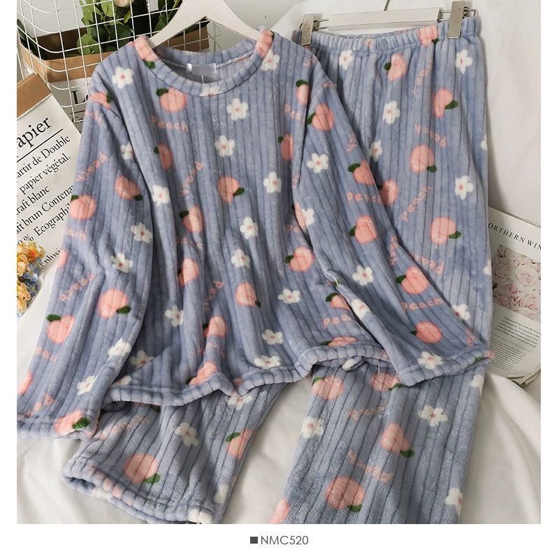 Bộ đồ ngủ mùa đông nhung lông dọc( hàng order) | BigBuy360 - bigbuy360.vn