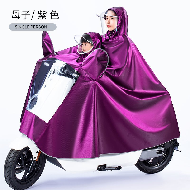 Rẻ và đẹp▨Áo mưa trẻ em mẹ-trẻ-mẹ-trẻ-em nữ người lớn chống bão toàn thân dày dặn xe máy điện đôi poncho