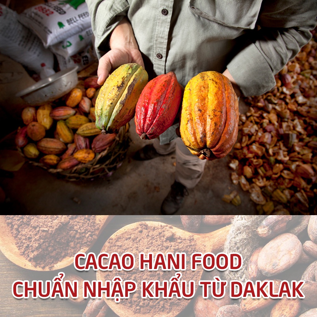 500g Bột Cacao Organic Nguyên Chất Hữu cơ Tây Nguyên Cao Cấp Cargill Indo Hỗ Trợ Giảm Cân  Dinh dưỡng  HANI FOOD
