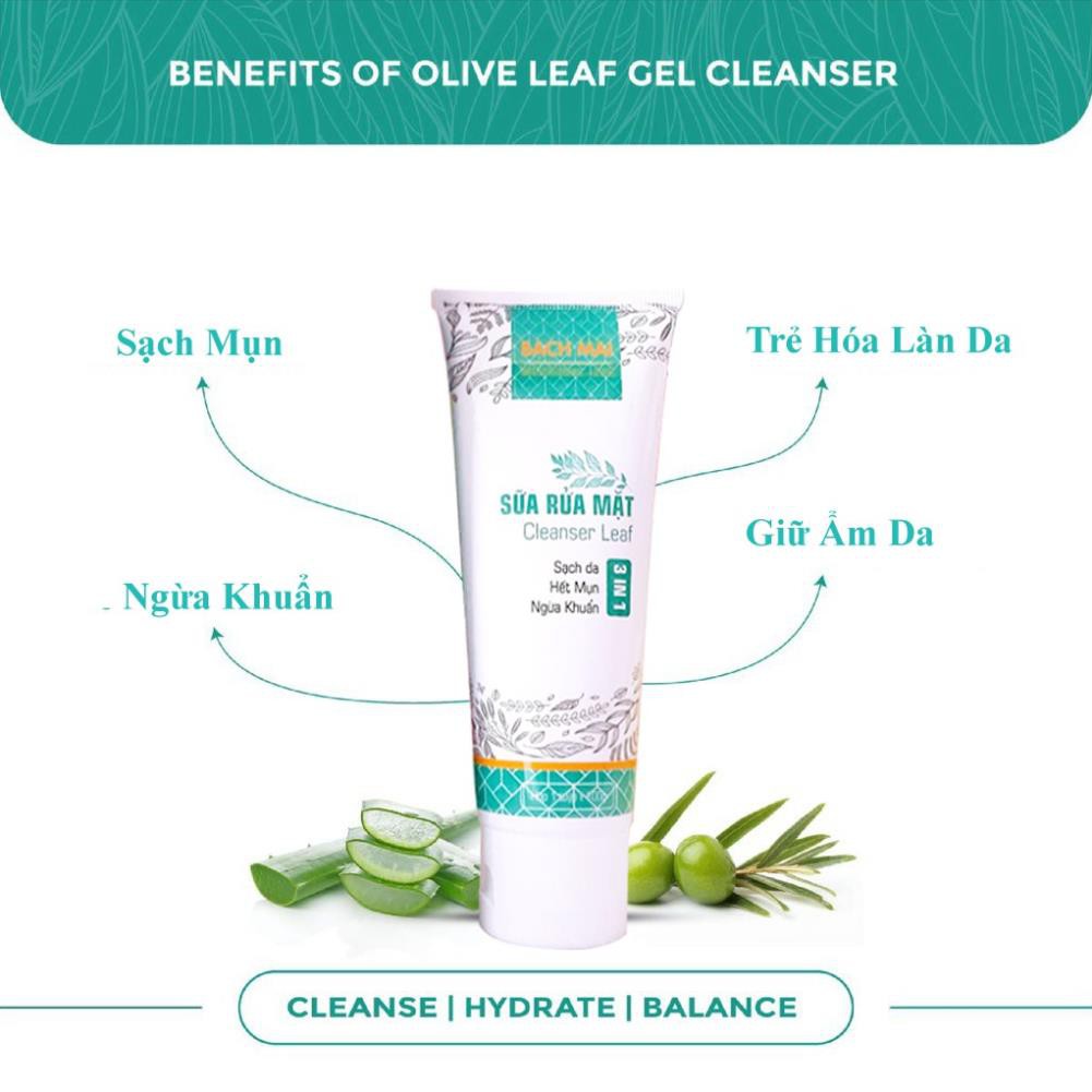 Sữa Rửa Mặt Hết Mụn Sạch Da Ngừa Khuẩn Cleanser Leaf