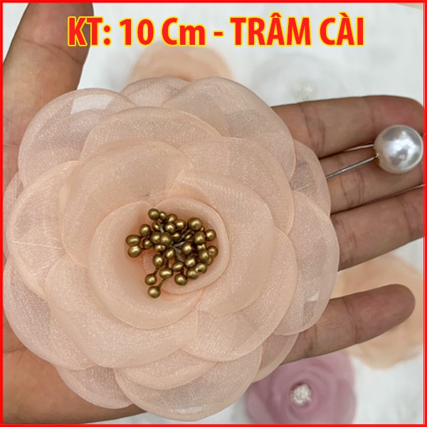 Tag Ghim Hoa Trà Voan Cài Áo Váy Handmade Màu Pastel Cao Cấp - Phụ Kiện Trang Trí Dành Cho Nữ CH006 CH003