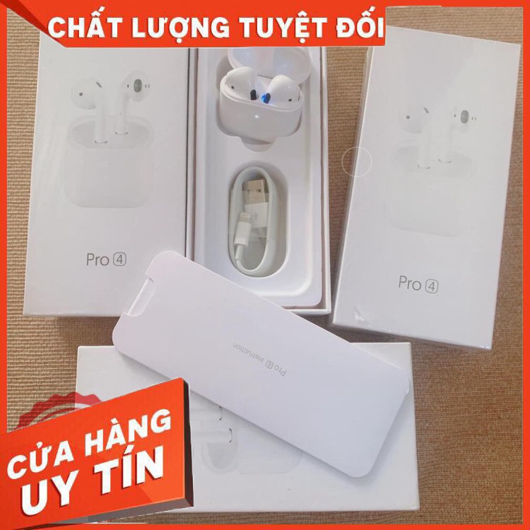 Tai nghe Không Dây Bluetooth Airpod Pro 4 Phiên Bản Nâng Cấp 2020 [RẺ VÔ ĐỊCH]