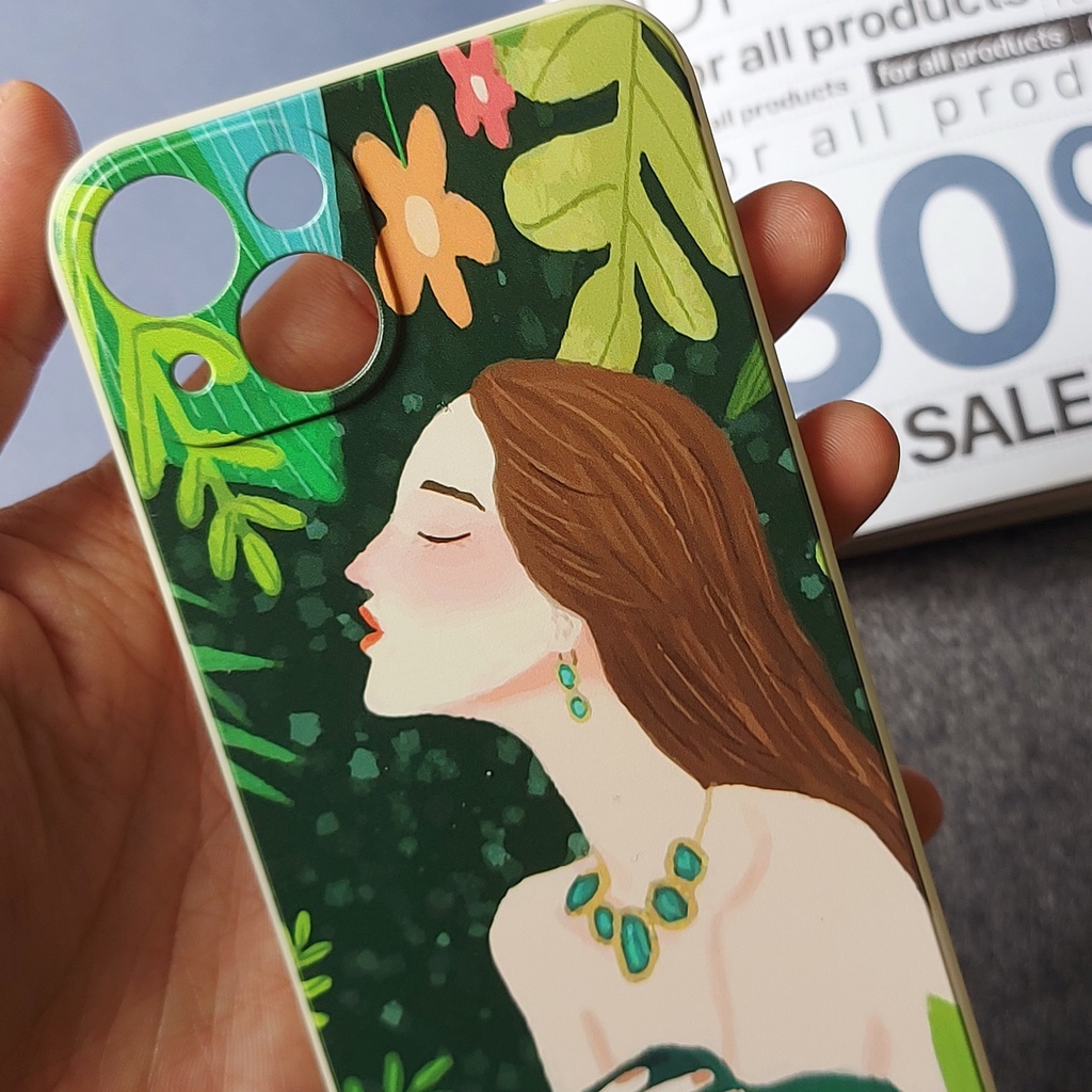 Ốp lưng Iphone viền vuông cô bé rừng xanh 7plus/8/8plus/x/xr/xs/11/12/13/pro/max/plus/promax - Tomax Case