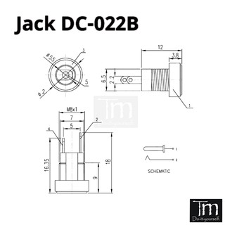 Bộ 5 Jack Nguồn DC-022B 5.5*2.1mm 5521