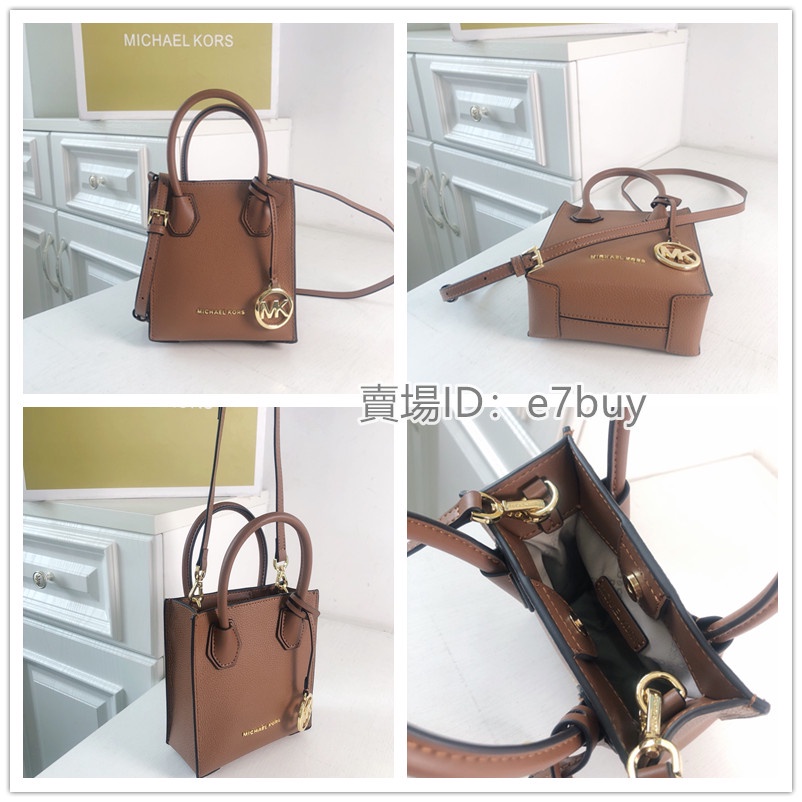 Michael KorsTúi Xách Đàn Piano Kiểu Mới Mercer Organ Mini Tott Bag Túi Xách Chéo Vai Đơn Túi Xách Hoa Văn