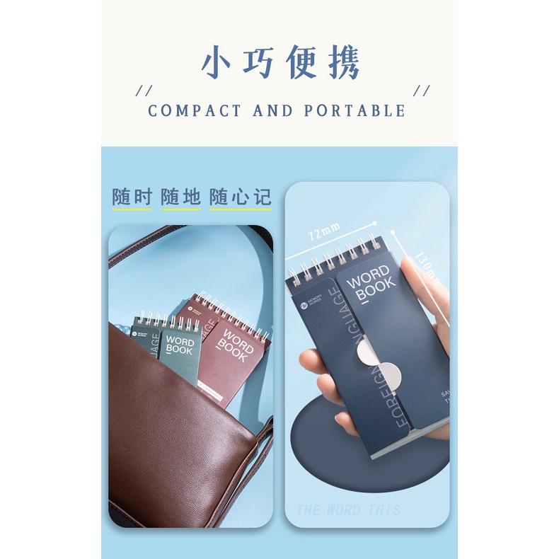 Sổ tay học Từ Vựng Tiếng Trung, Hàn, Anh, Nhật nhỏ xinh