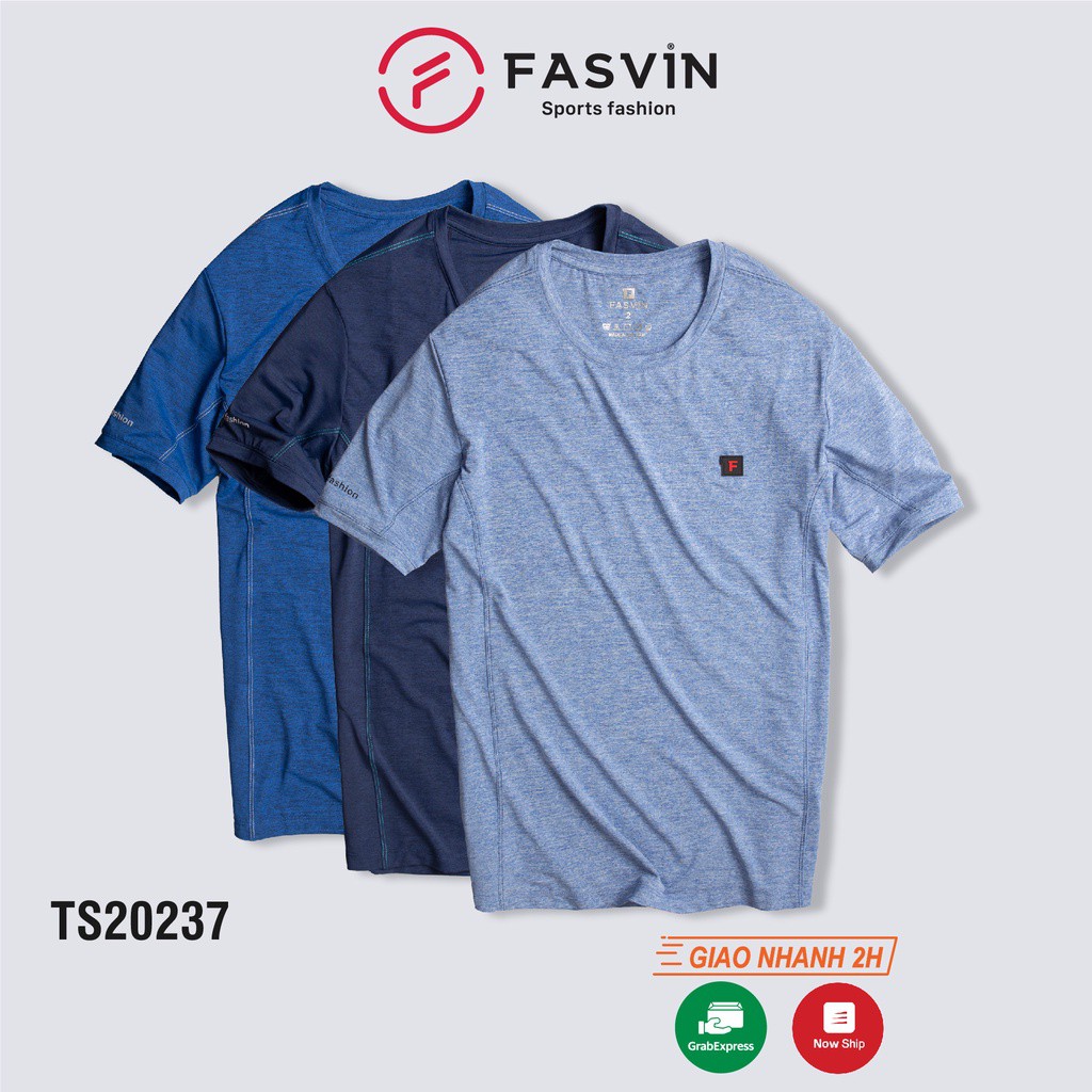 Áo phông nam thun lạnh cao cấp Fasvin TS20237.HN dáng thể thao trẻ trung khỏe khoắn vải mềm mát co giãn tốt - HÀNG MỚI V