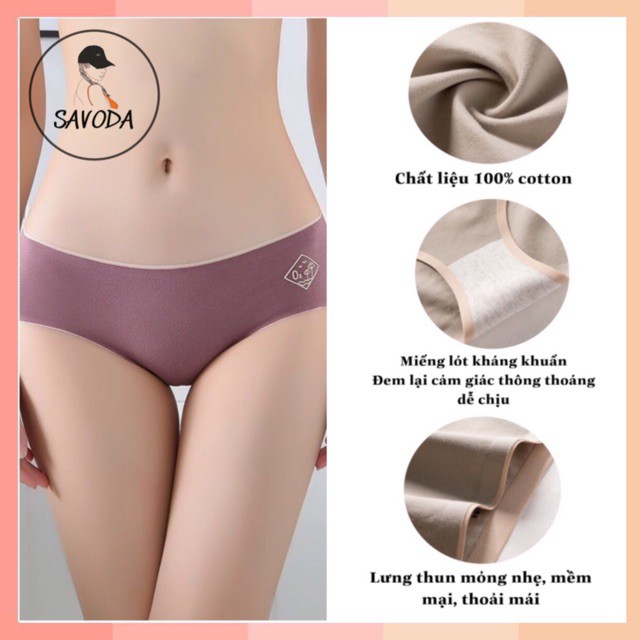 Quần lót nữ ❤️FREESHIP❤️ Quần chip nữ kháng khuẩn - Quần lót nữ Cotton Ép Không Đường May