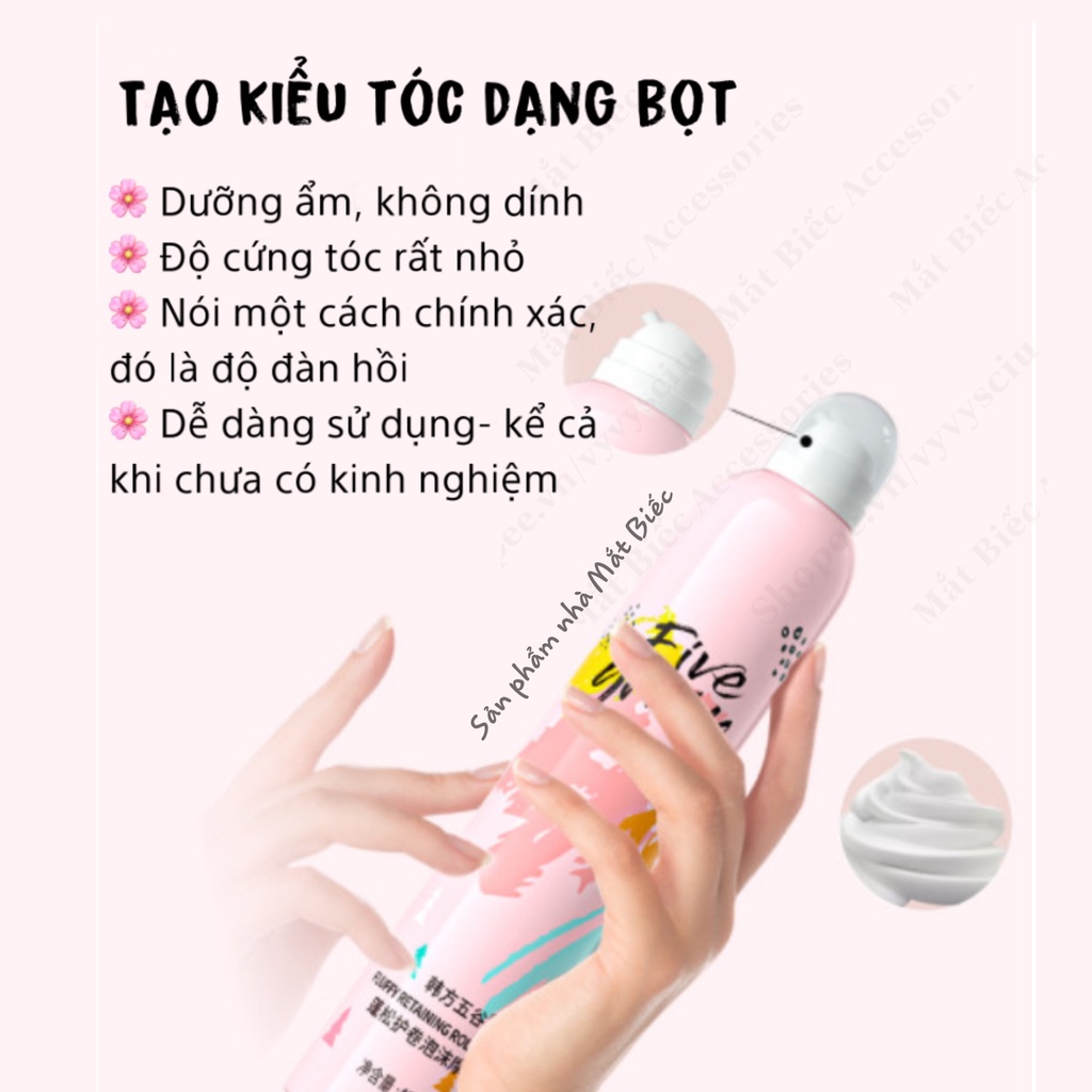 Bọt mousse giữ nếp tóc cố định tạo kiểu tóc xoăn sóng tự nhiên