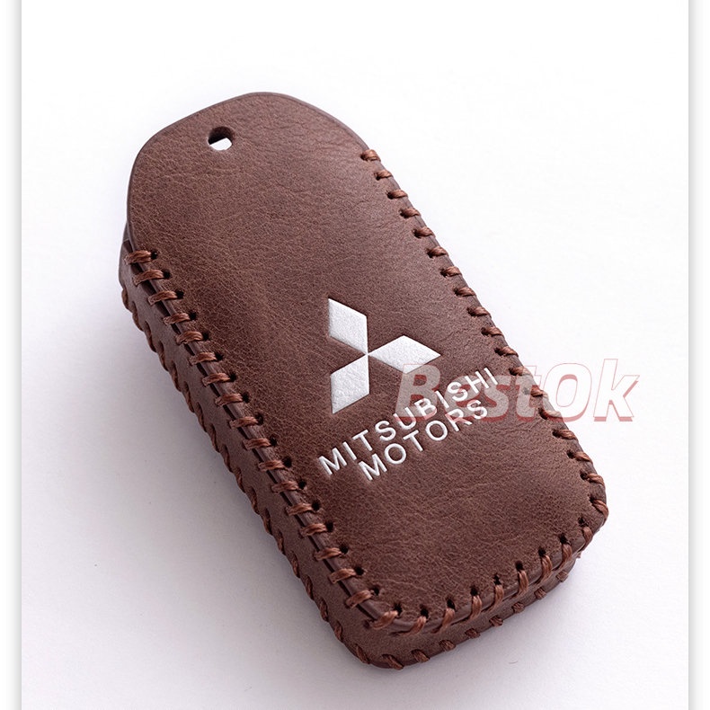 Bao Da Chìa Khoá Mitsubishi Xpander, Outlander, Triton, Attrage, Mirage, Pajero Sport handmade Da Thật 003