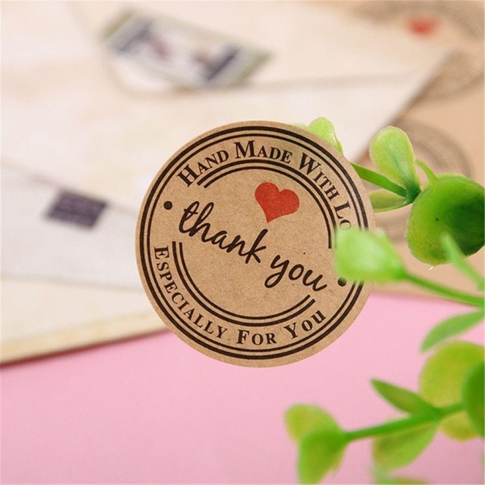 Nhãn Dán Trang Trí Bánh Tự Dính Họa Tiết Thank You 3.5cm 12 Cái