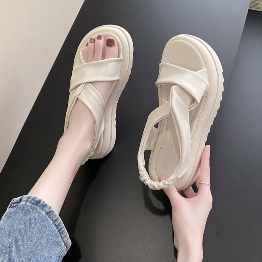 SANDAL DA XỊN QUAI CHÉO 5P