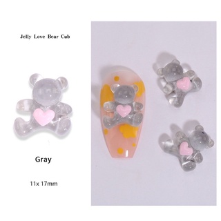 Charm Gấu Tim Trang Trí Móng