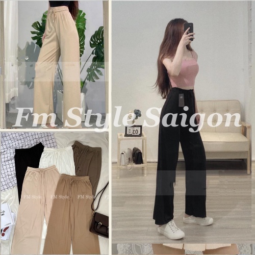 Quần Len Tăm Ống Suông Siêu Hack Dáng | Quần Suông Tăm Ống Rộng Hàn Quốc | Fmstyle Saigon 220315500