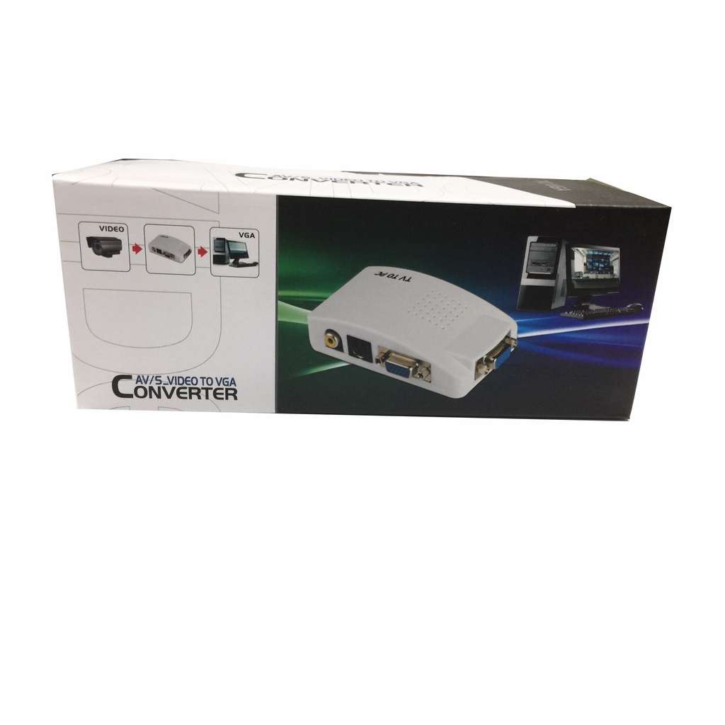 CHUYỂN ĐỔI PC TO TV VGA MT TP02 MT VIKI, BỘ CHUYỂN ĐÔI TỪ PC MÁY TÍNH CỔNG VGA SANG MÀN HÌNH CỔNG AV