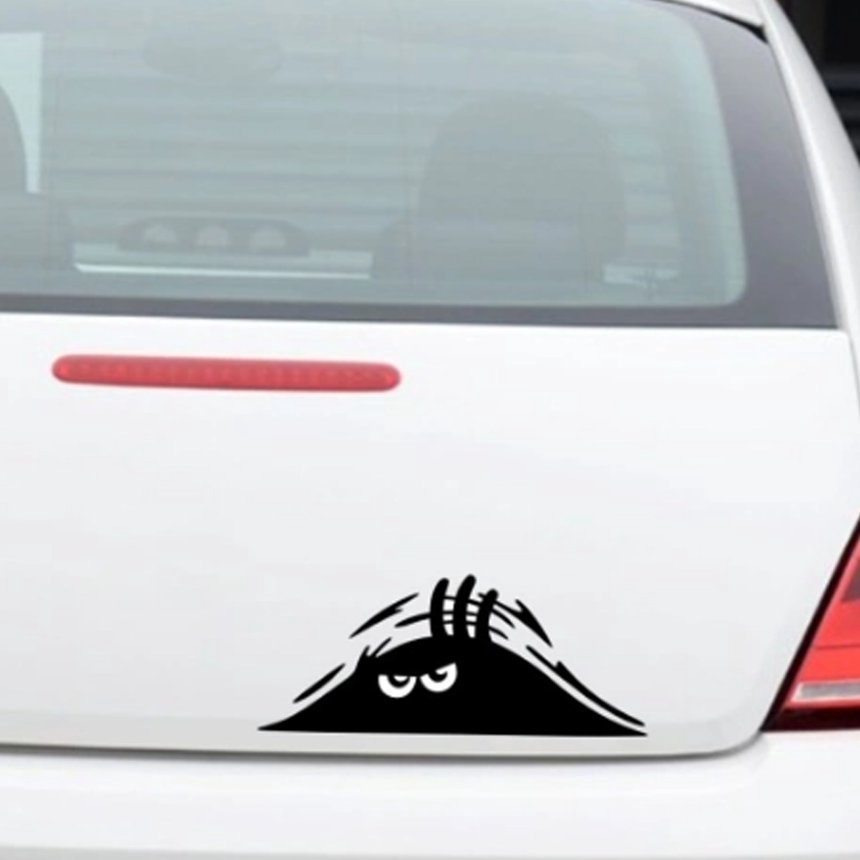 Decal Dán Trang Trí Hình Quái Vật Peeking