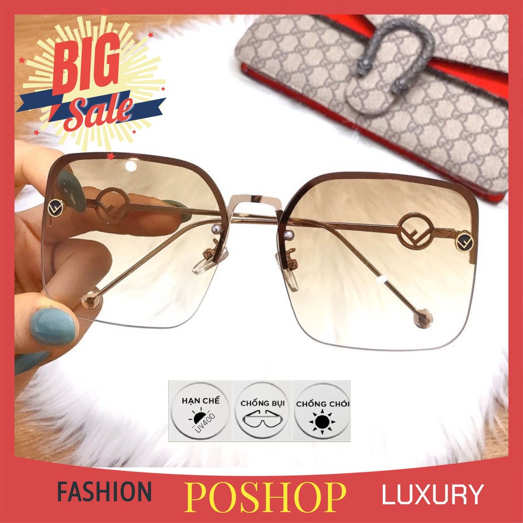 [Mã FAGOGO giảm 12% đơn 99K] ❌FULLBOX HÃNG❌MẮT KÍNH MÁT NỮ FENDI VUÔNG HÀN QUỐC GỌNG KIM LOẠI CAO CẤP HOT TREND | BigBuy360 - bigbuy360.vn