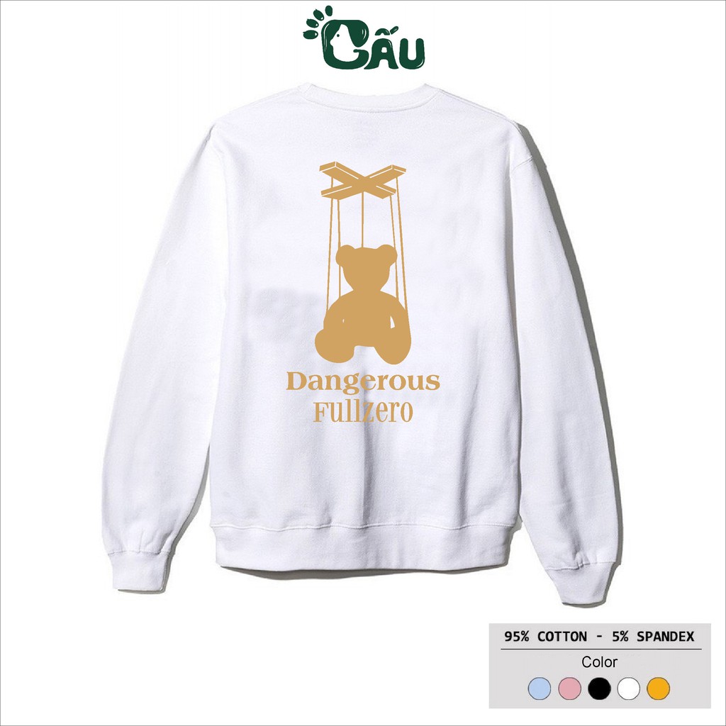 Áo sweater GẤU 194 vải thu đông co dãn, dày dặn mềm mịn form rộng phong cách Unisex - DANGERUOS | BigBuy360 - bigbuy360.vn