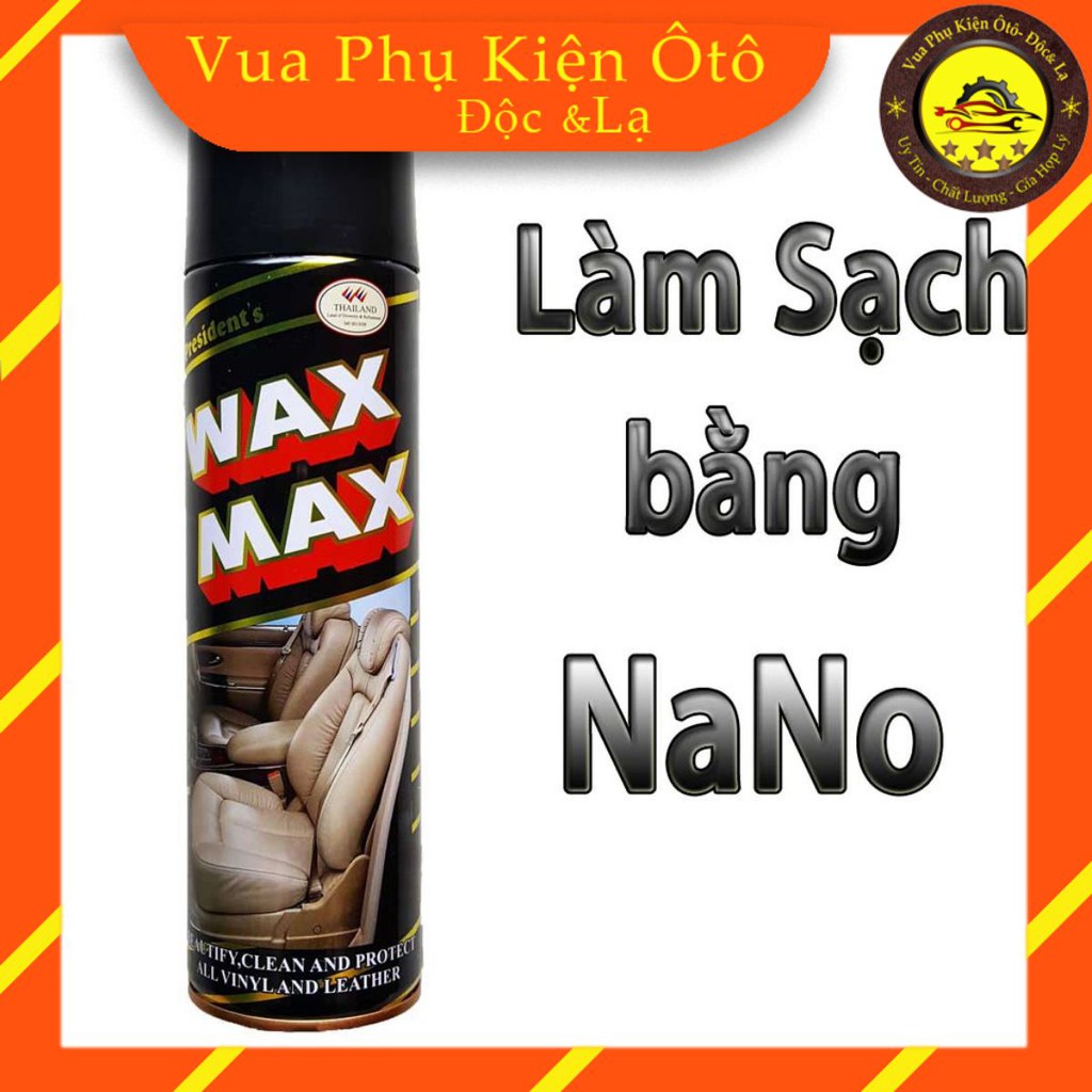 [Mã LIFEAU5SALE giảm 20k đơn 50k] BÌNH XỊT BÓNG NỘI THẤT XE - TAPLO - GHẾ DA WAXMAX