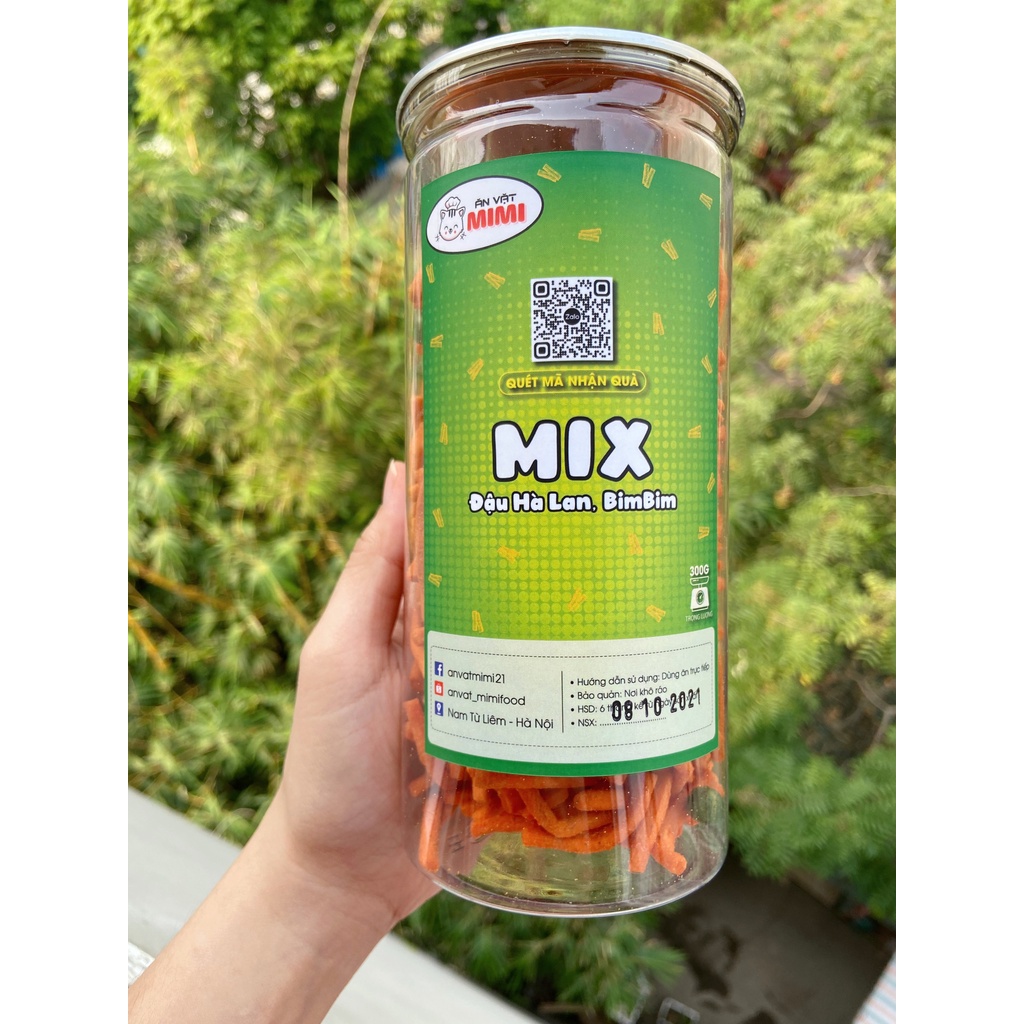 Mix đậu hà lan, bimbim Mimi | Đồ ăn vặt Hà Nội | 300gr